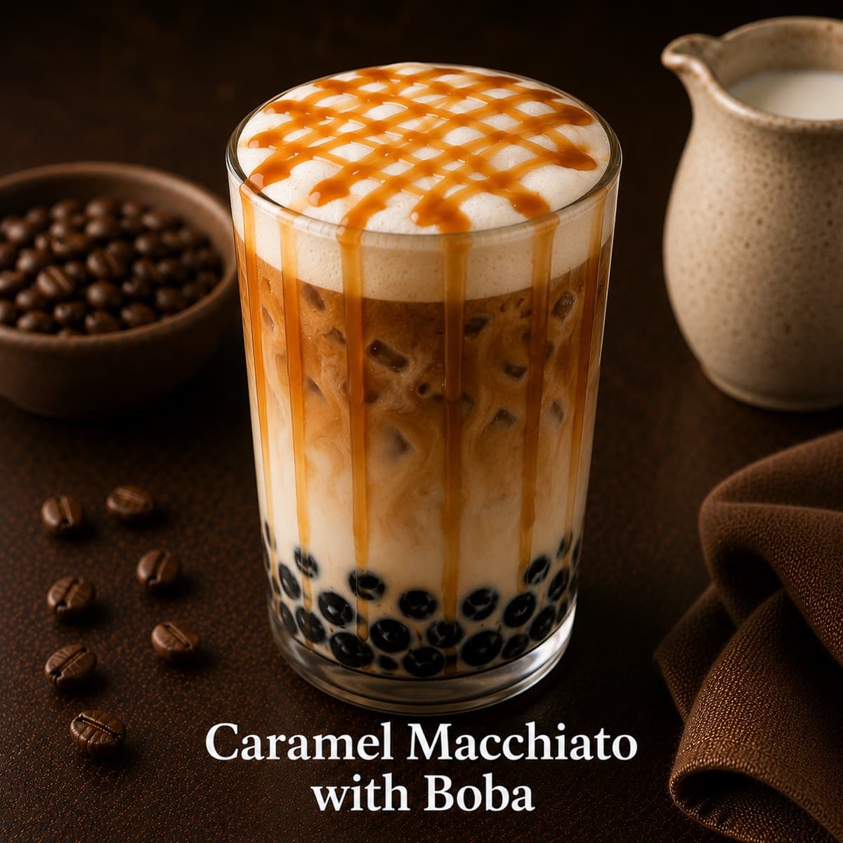 Caramel Macchiato Boba from Café Delight in Parker, CO