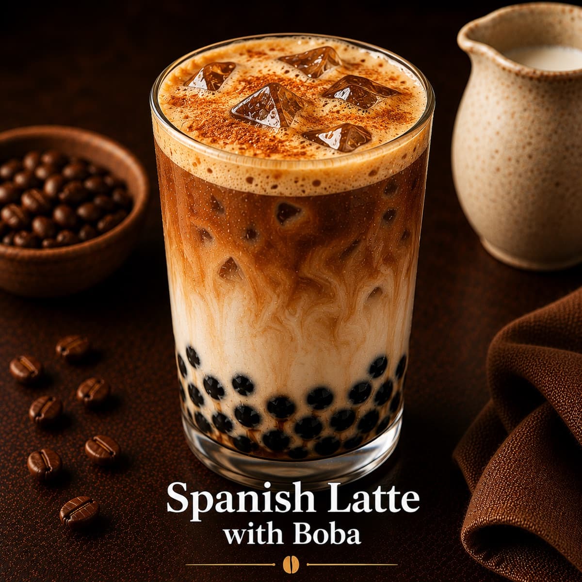 Spanish Latte Boba from Café Delight in Parker, CO